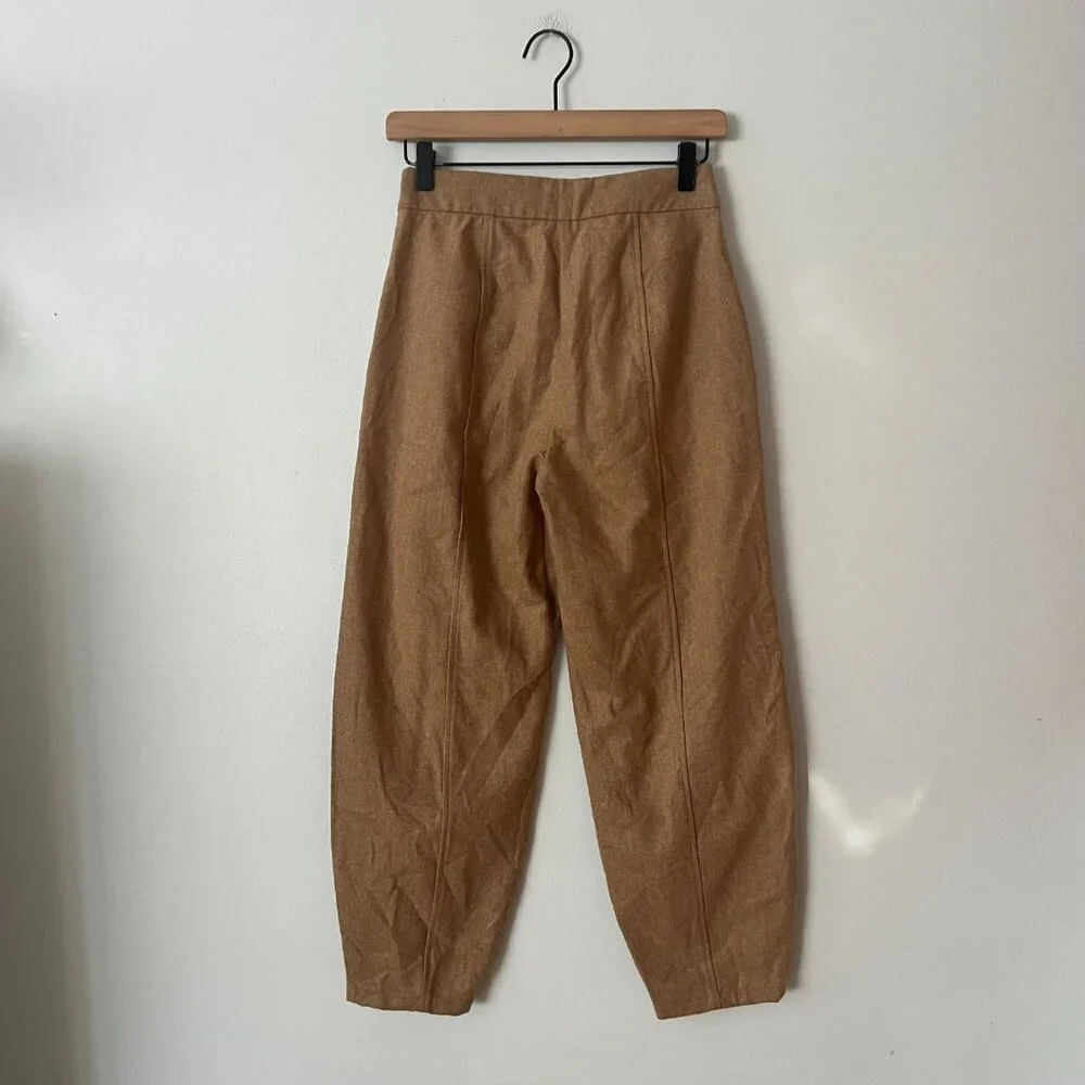 NWT Eileen Fisher Honey Ankle Wool Lantern Pants Women's Size XXS